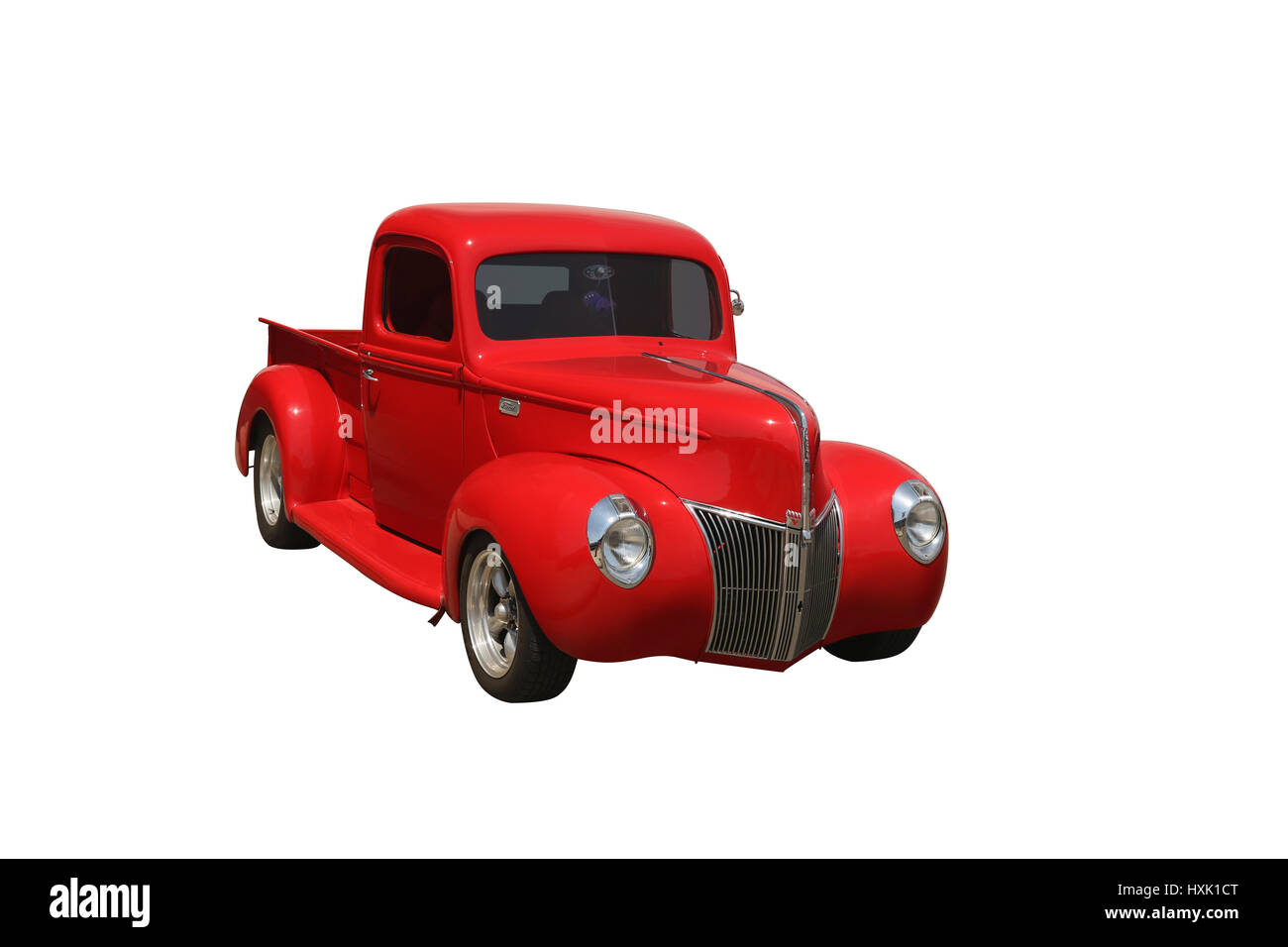 LKW-1940 Ford Pickup. Rot. Stockfoto