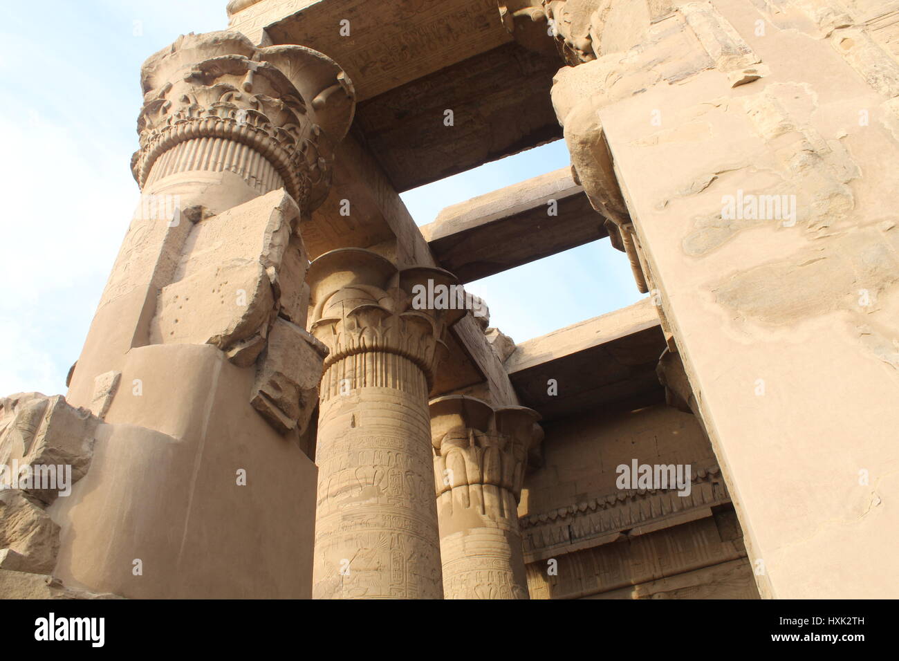 Edfu Tempel des Horus in Edfu Stadt am Nil Stockfoto