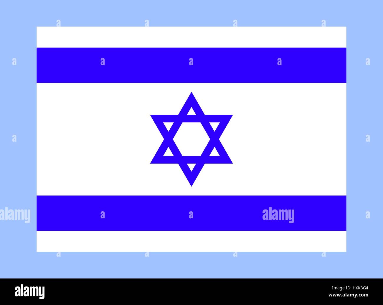 Offizielle Flagge Israel Stock Vektor