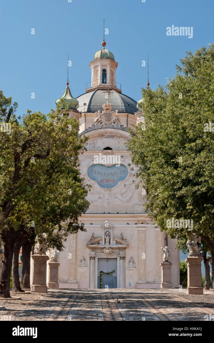Santuario Madonna della Costa, San Remo Stockfoto