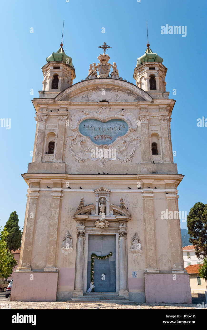 Santuario Madonna della Costa, San Remo Stockfoto