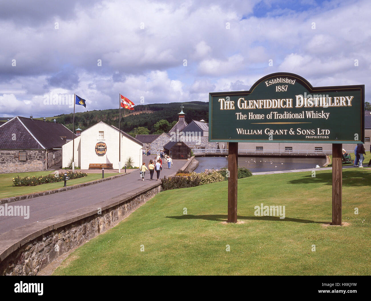 Die Glenfiddich Distillery, Dufftown, Moray, Schottland, Vereinigtes Königreich Stockfoto