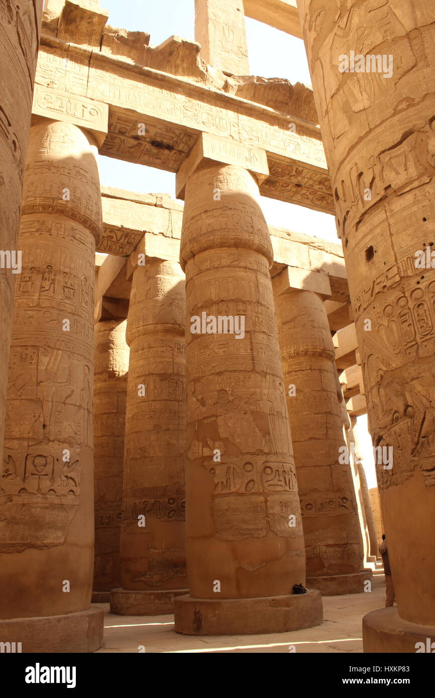 Der Tempelkomplex von Karnak, Luxor, Ägypten Stockfoto