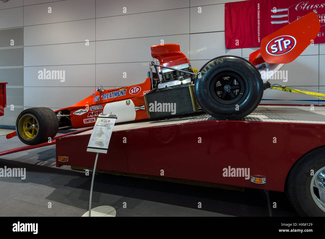 STUTTGART, Deutschland - 2. März 2017: Rennwagen Marsch 73A F5000, 1973. Europas größte Oldtimer-Messe "RETRO CLASSICS" Stockfoto