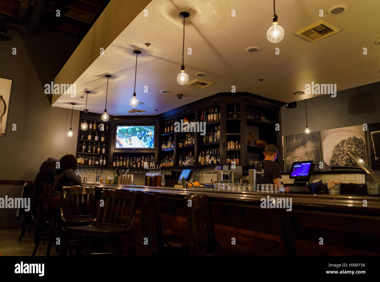 Los Angeles, MAR 23: Innenansicht eines Balkens am 12. März 2017 in Los Angeles, Kalifornien Stockfoto