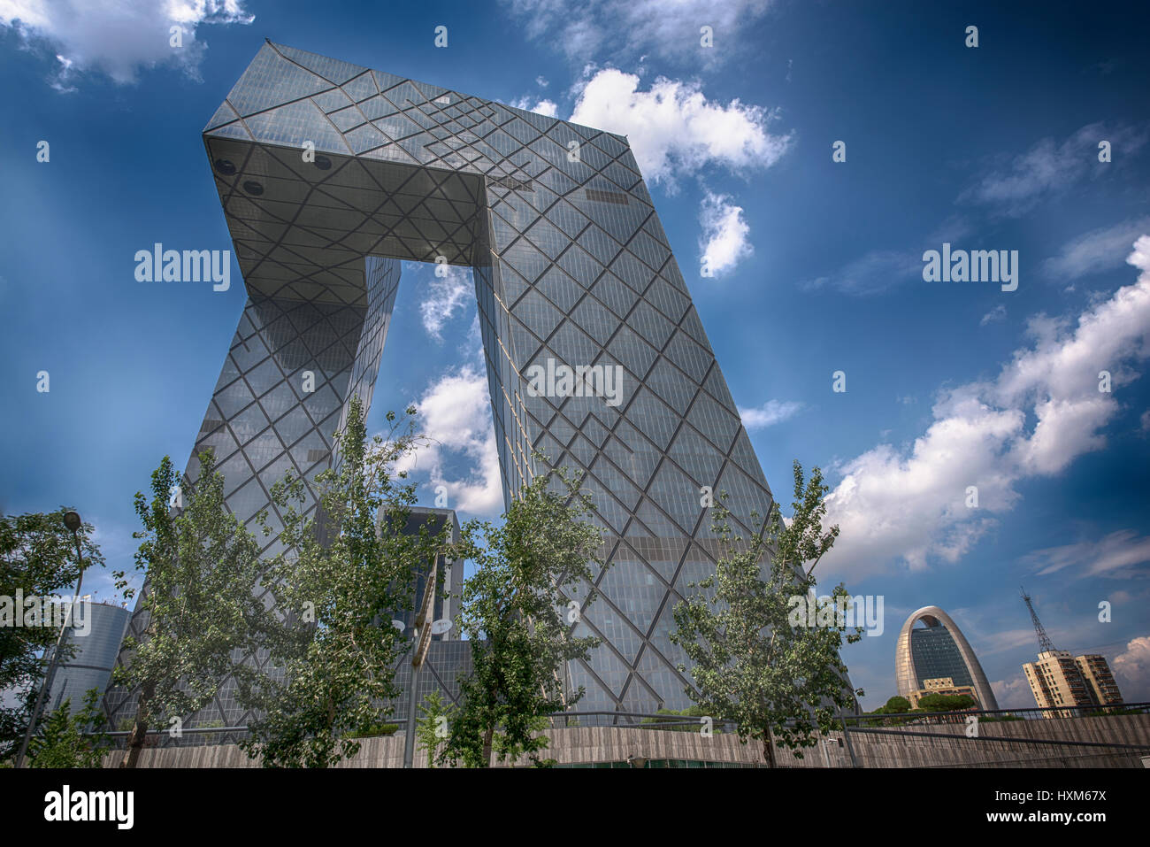 Modernes Gebäude - CCTV-Hauptsitz in Peking Stockfoto