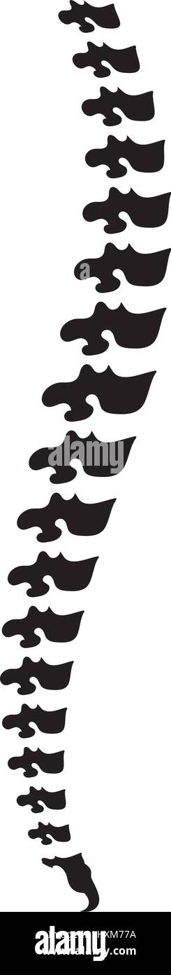 Menschliche Wirbelsaule Isoliert Silhouette Vektorgrafik Wirbelsaule Schmerzen Medizinisches Zentrum Klinik Institut Rehabilitation Diagnostik Chirurgie Logo Element Stock Vektorgrafik Alamy
