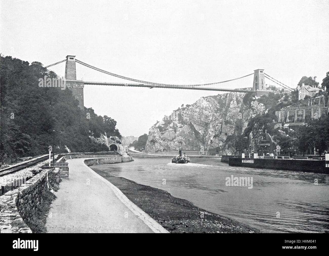Clifton Suspension Bridge um 1900 Stockfoto