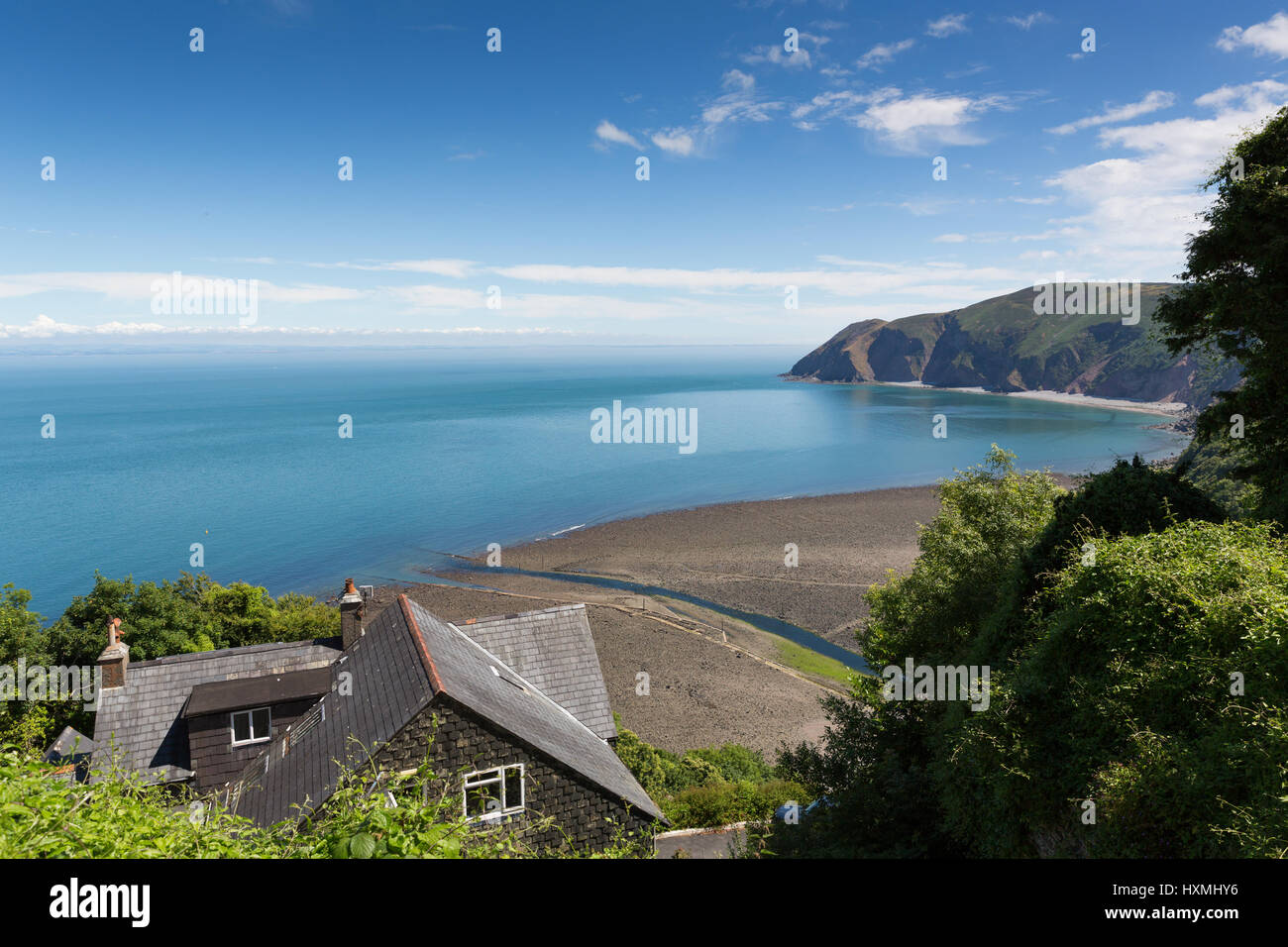 Küste von Lynmouth Devon England Stockfoto