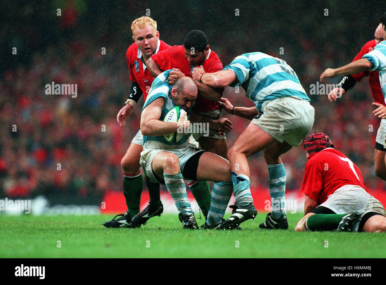 COLIN CHARVIS & IGNACIO LOBBE WALES V Argentinien RU 1. Oktober 1999 Stockfoto