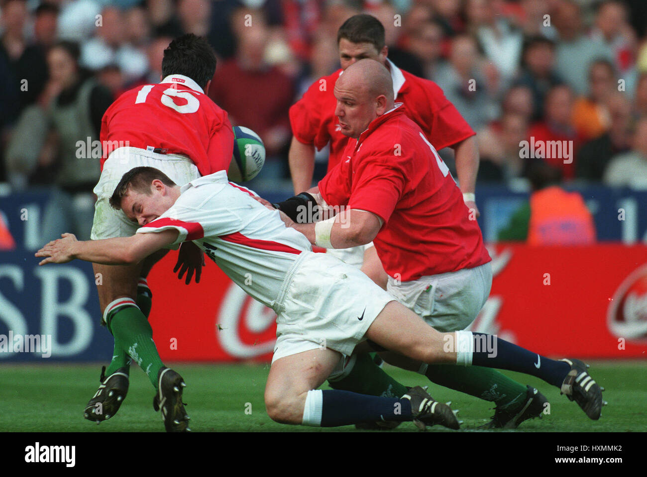 PERRY HOWARTH & CRAIG QUINNELL WALES V ENGLAND 11. April 1999 Stockfoto