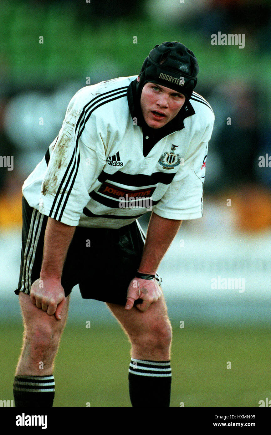 MARTIN SHAW NEWCASTLE FALCONS RU 9. Januar 1999 Stockfoto