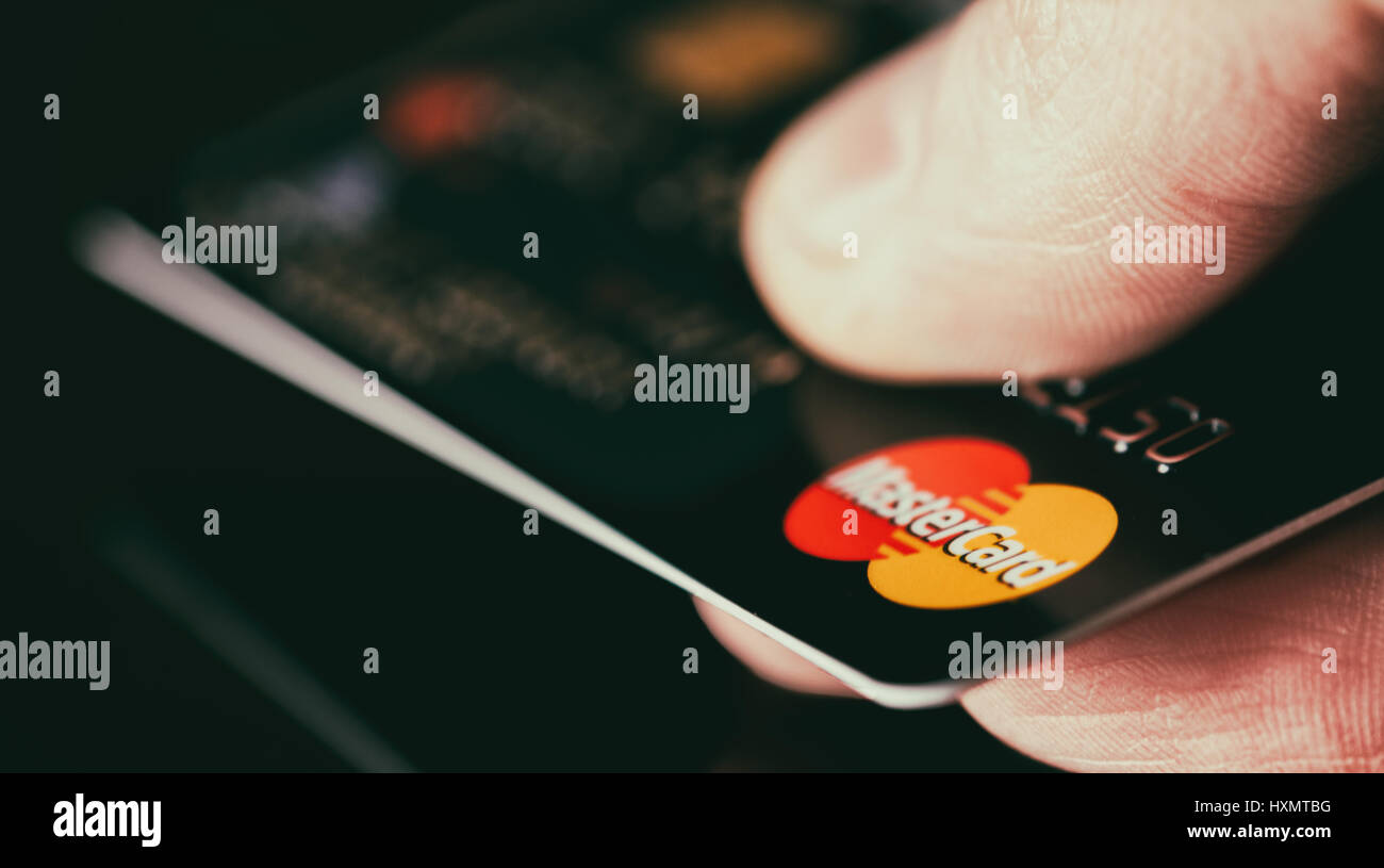 Plastikkarte Mastercard Stockfoto