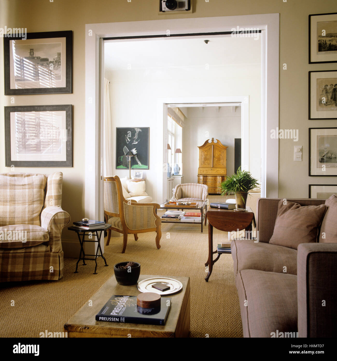 Wohnzimmer im Country Stil. Stockfoto