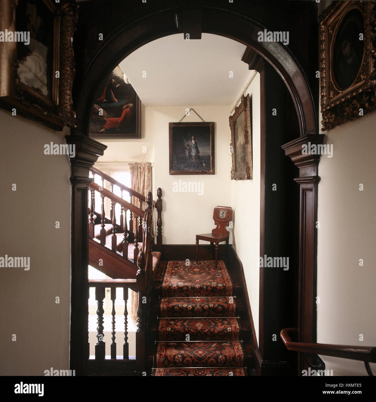 Viktorianischen Stil Holztreppe. Stockfoto