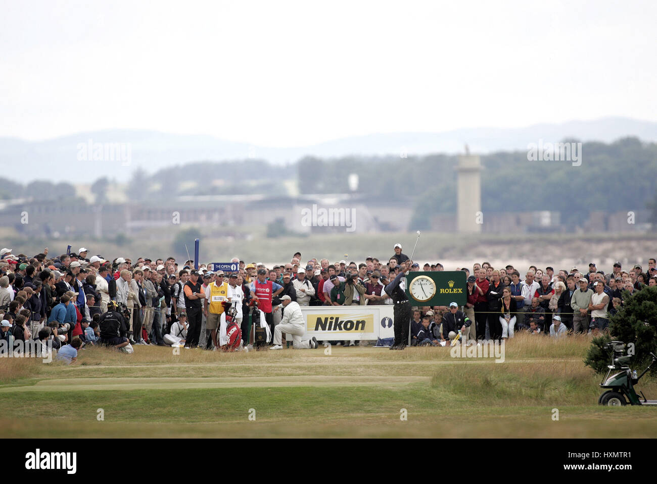 TIGER WOODS am 13. im OPEN 2005 ST. ANDREWS ST. ANDREWS Schottland 14 Juli 2005 Stockfoto