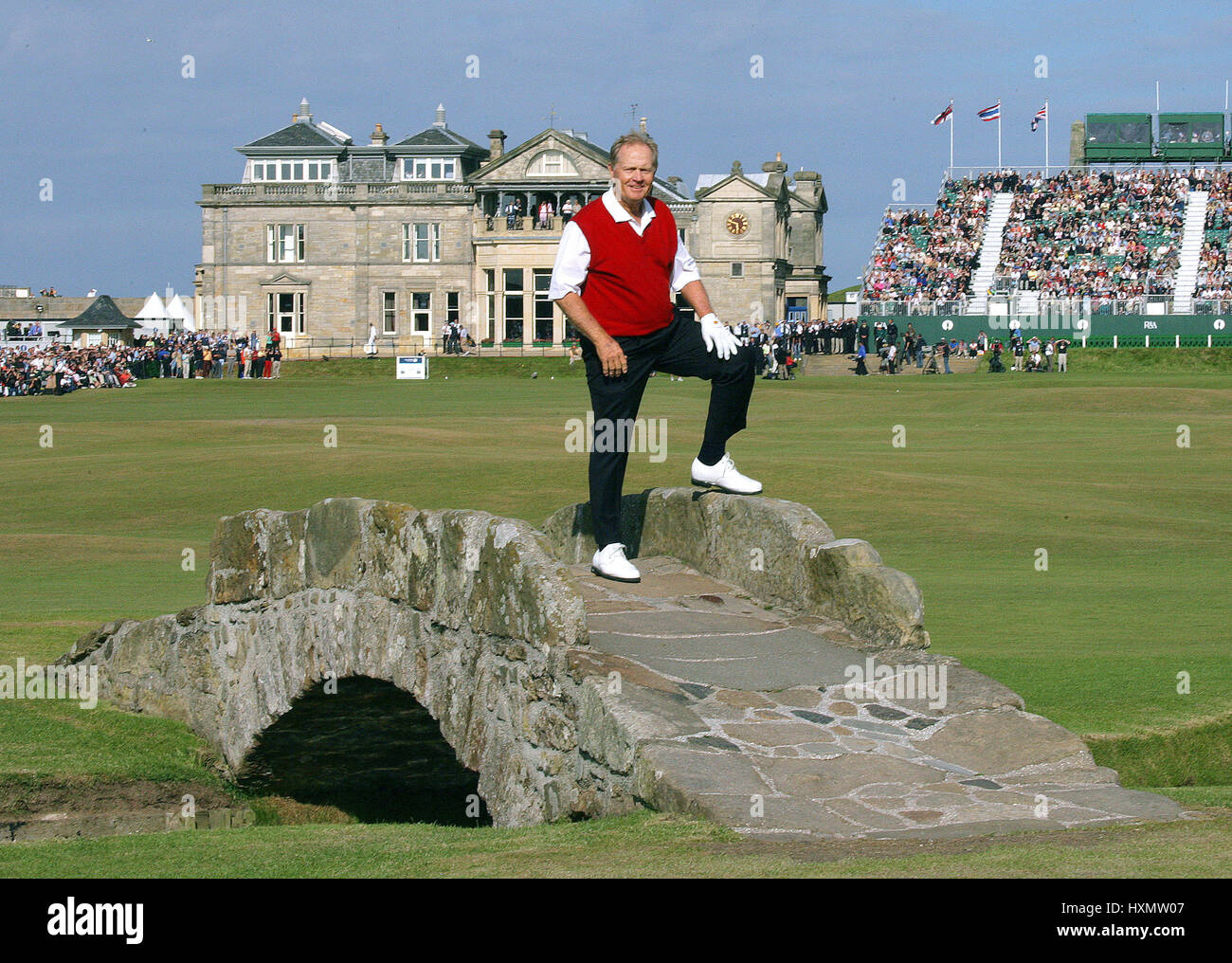 JACK NICKLAUS SAGT GOODBYE OPEN ST. ANDREWS 17. Juli 2005 Stockfoto