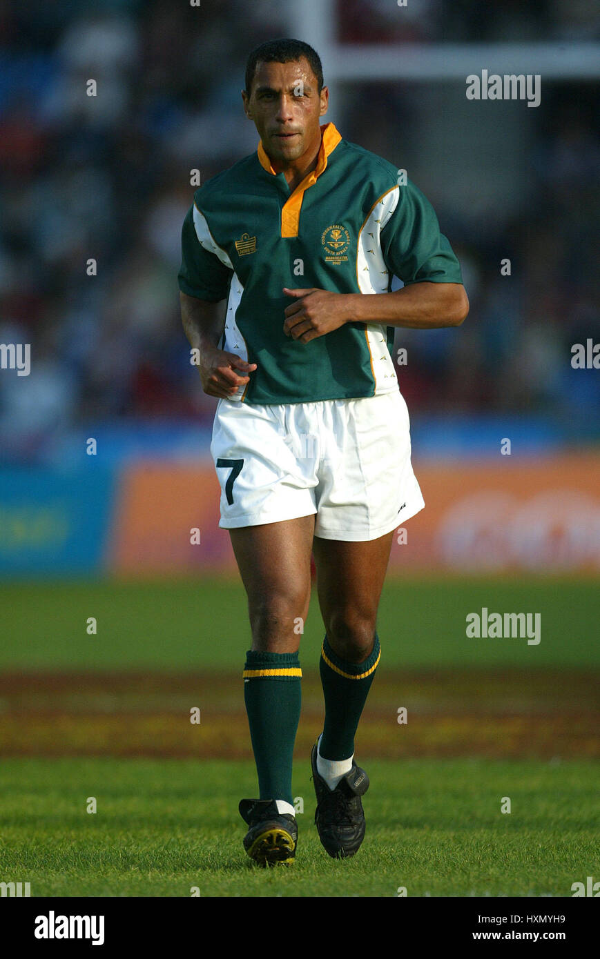RORY KERR Südafrika RU CITY OF MANCHESTER STADIUM MANCHESTER 3. August 2002 Stockfoto