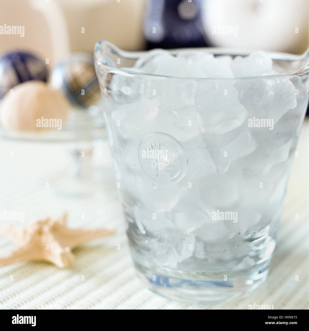 Glas-Eis-Eimer. Stockfoto