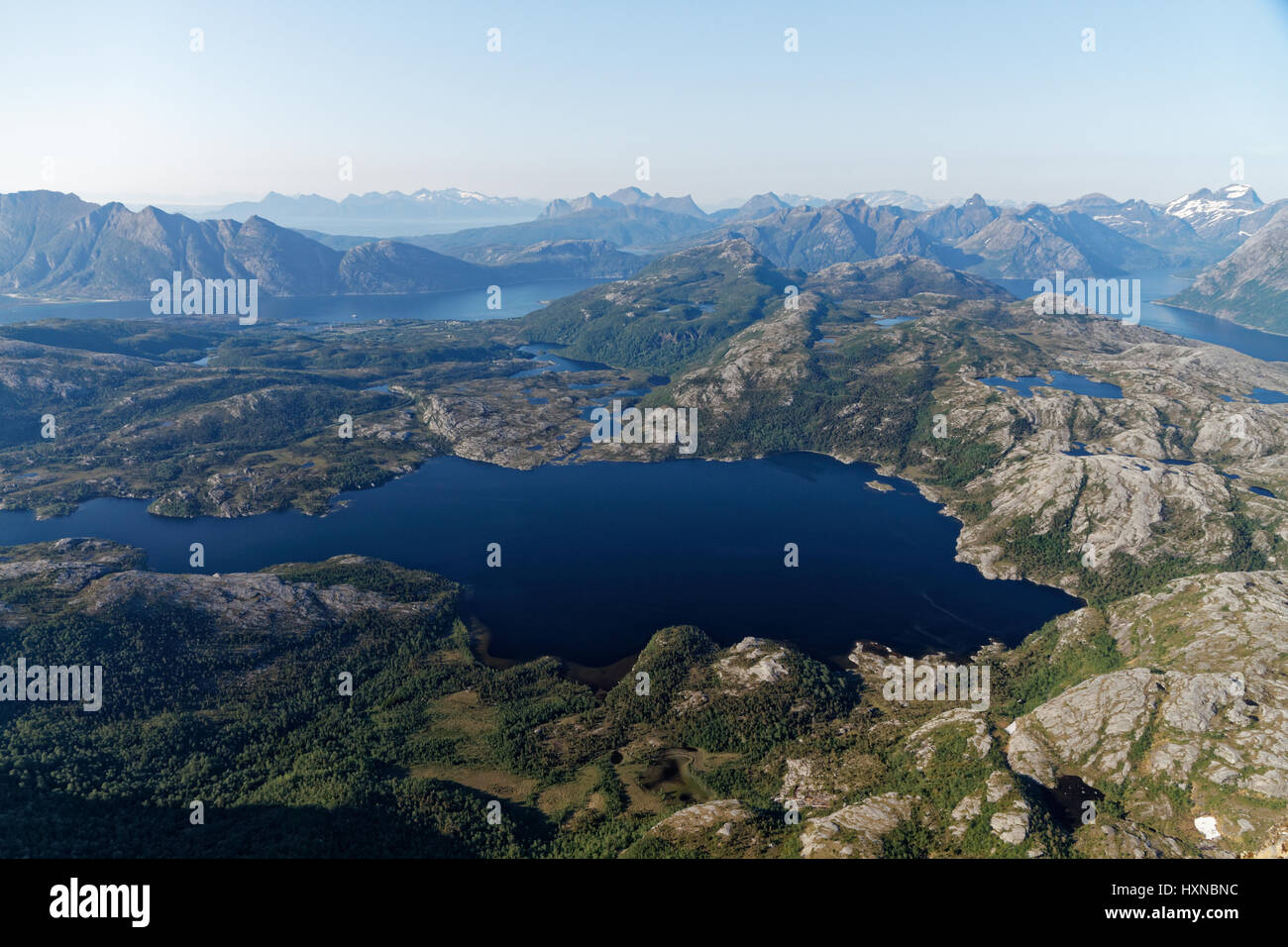 Berge rund um Bodø Stockfoto