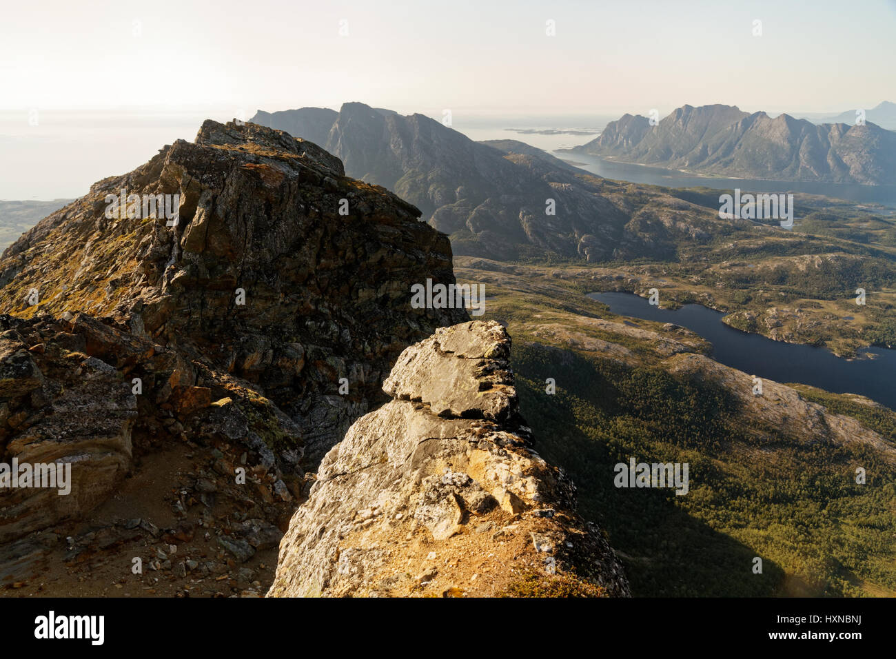 Berge rund um Bodø Stockfoto