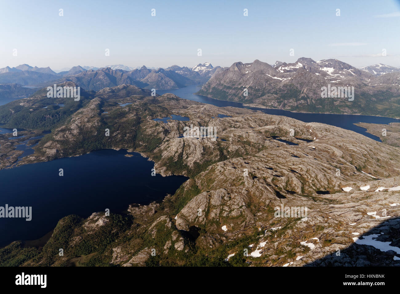 Berge rund um Bodø Stockfoto