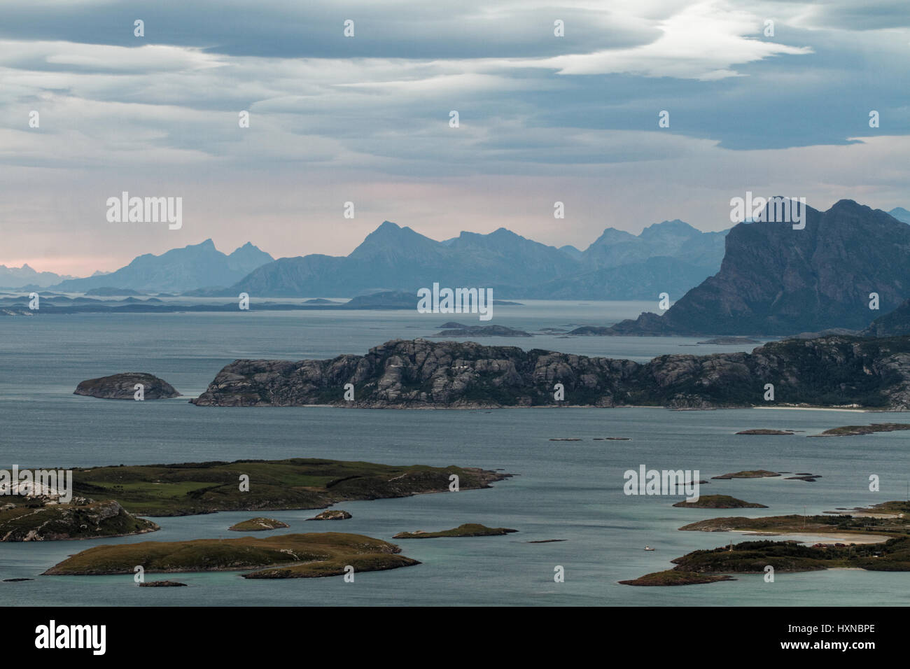 Berge rund um Bodø Stockfoto