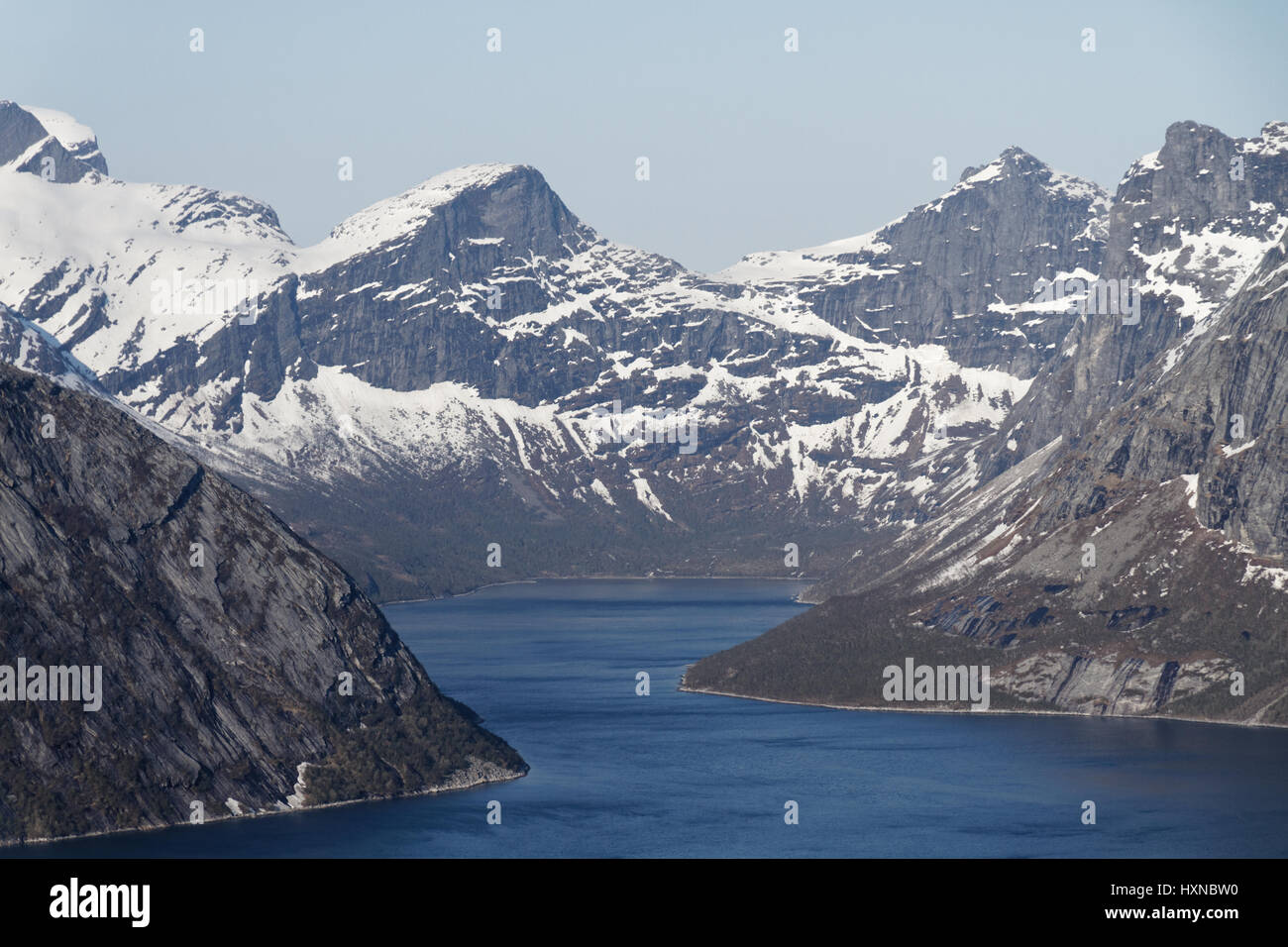 Berge rund um Bodø Stockfoto