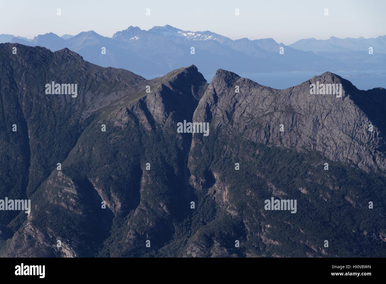 Berge rund um Bodø Stockfoto