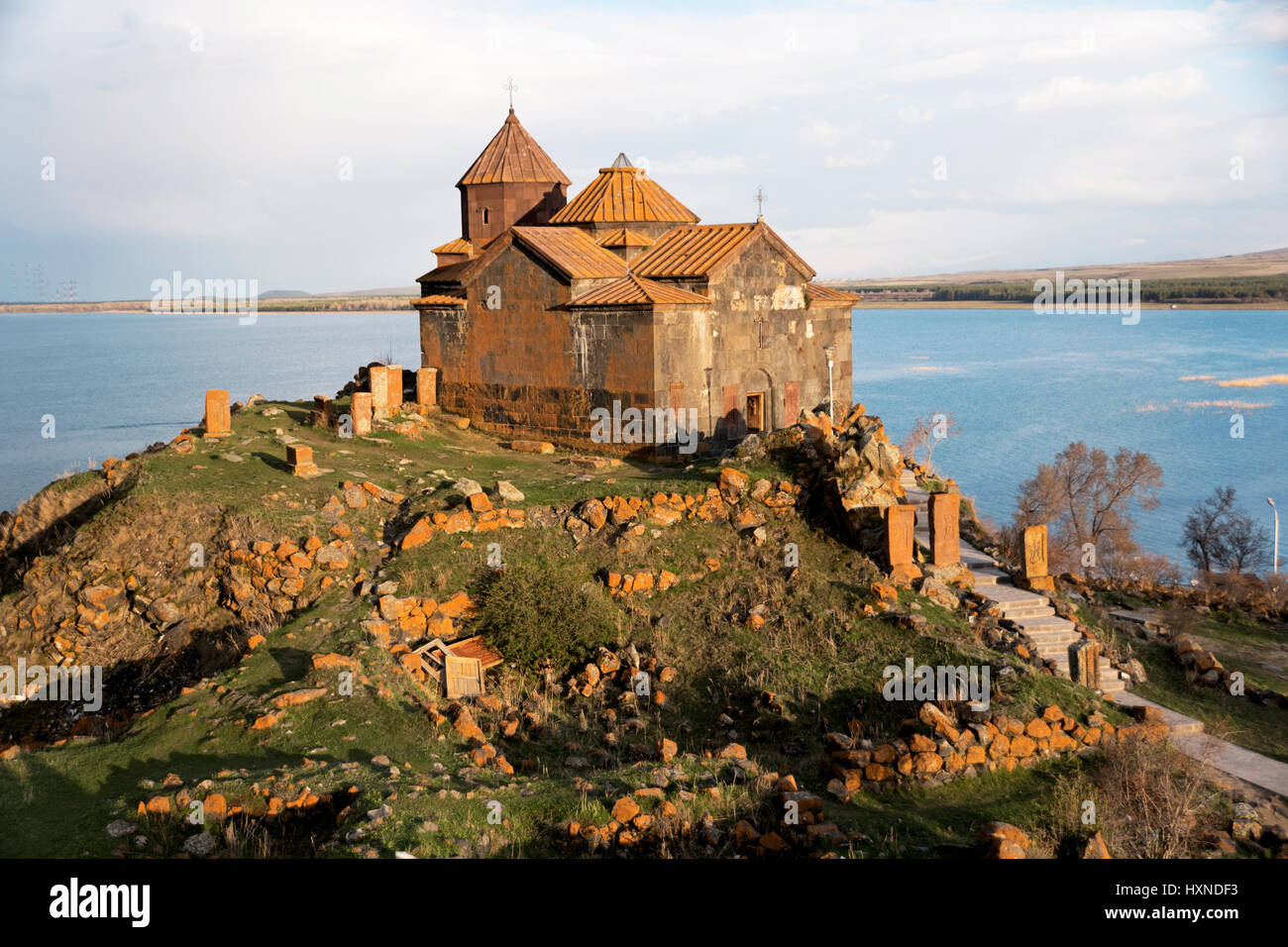 Hayravank Kloster am Ufer des Lake Sevan in Armenien. Stockfoto