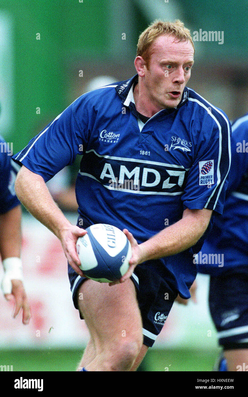 MARTIN SHAW Verkauf Haie RUFC HEYWOOD Straße Verkauf MANCHESTER 17. November 2001 Stockfoto