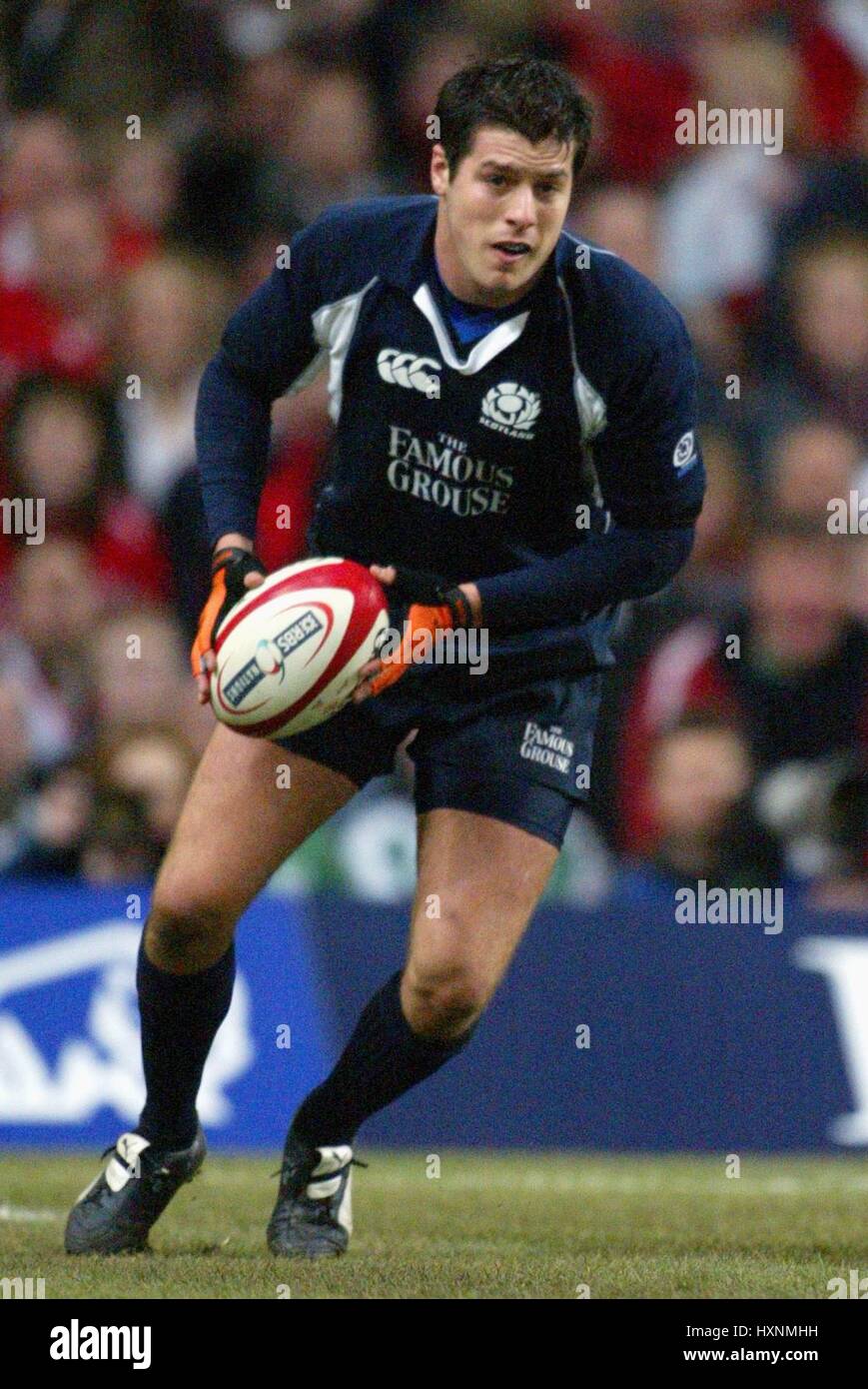 HUGO SOUTHWELL Schottland & EDINBURGH RU MILLENIUM Stadion CARDIFF WALES 12. Februar 2006 Stockfoto