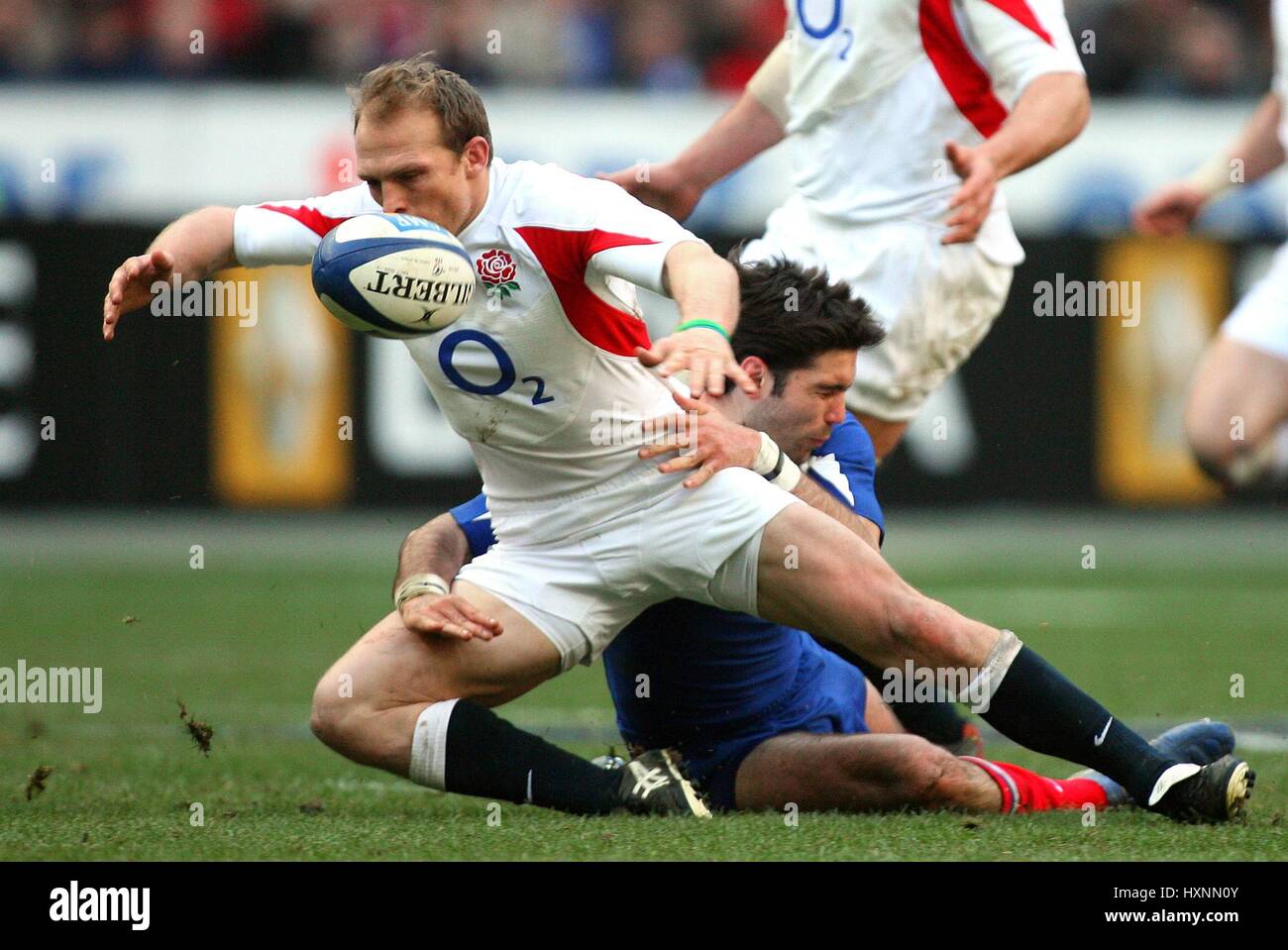 MATT DAWSON & DMITRI YACHVILI Frankreich V ENGLAND STADE Frankreich PARIS Frankreich 12. März 2006 Stockfoto