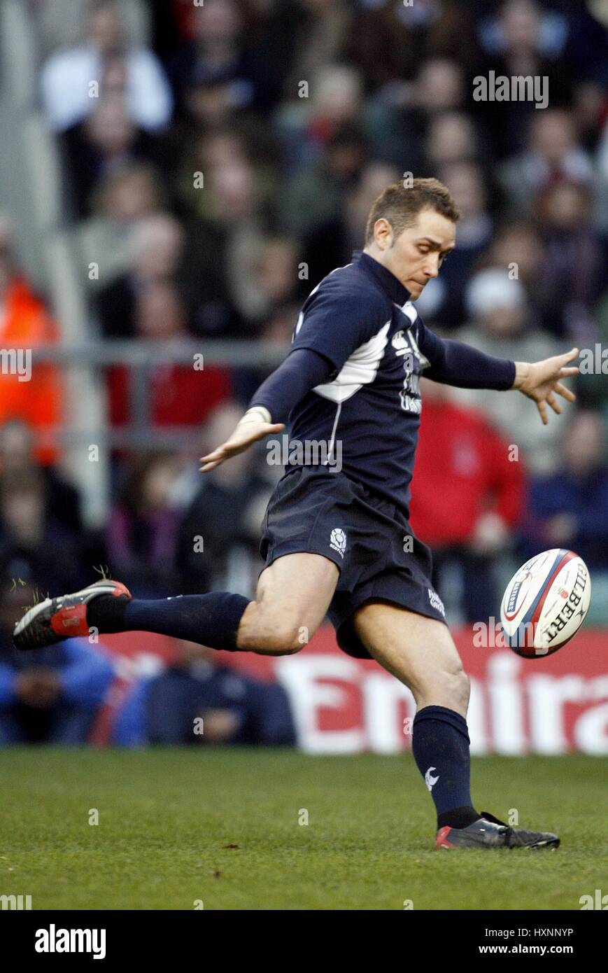 DAN PARKS Schottland & GLASGOW Krieger TWICKENHAM LONDON ENGLAND 3. Februar 2007 Stockfoto