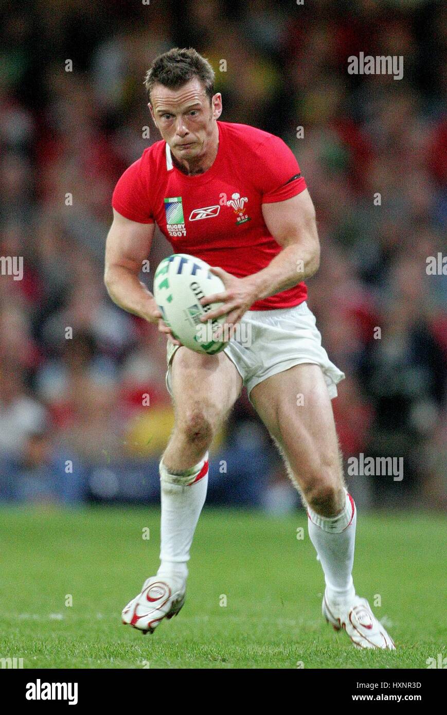 KEVIN MORGAN WALES & NEWPORT GWENT Drachen MILLENNIUM Stadion CARDIFF WALES 15. September 2007 Stockfoto