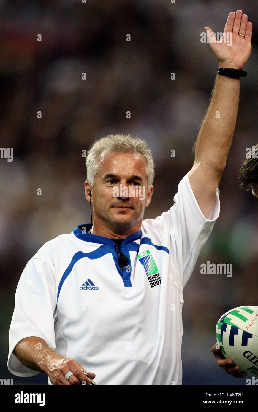 CHRIS WHITE internationalen RUGBY U Schiedsrichter STADE Frankreich PARIS Frankreich 21. September 2007 Stockfoto