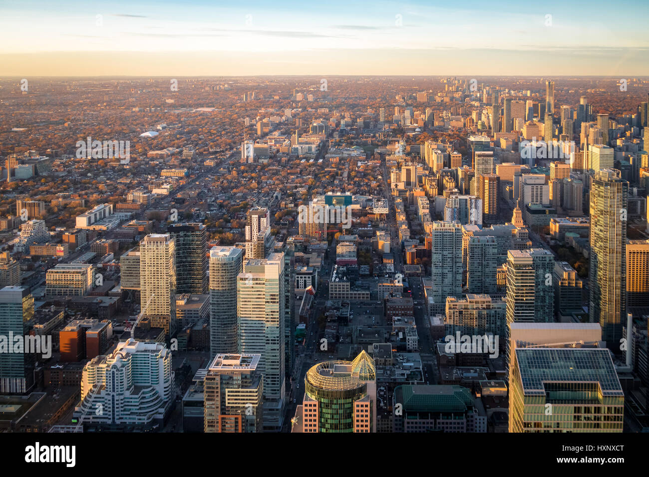 Luftaufnahme der Stadt Toronto - Toronto, Ontario, Kanada Stockfoto
