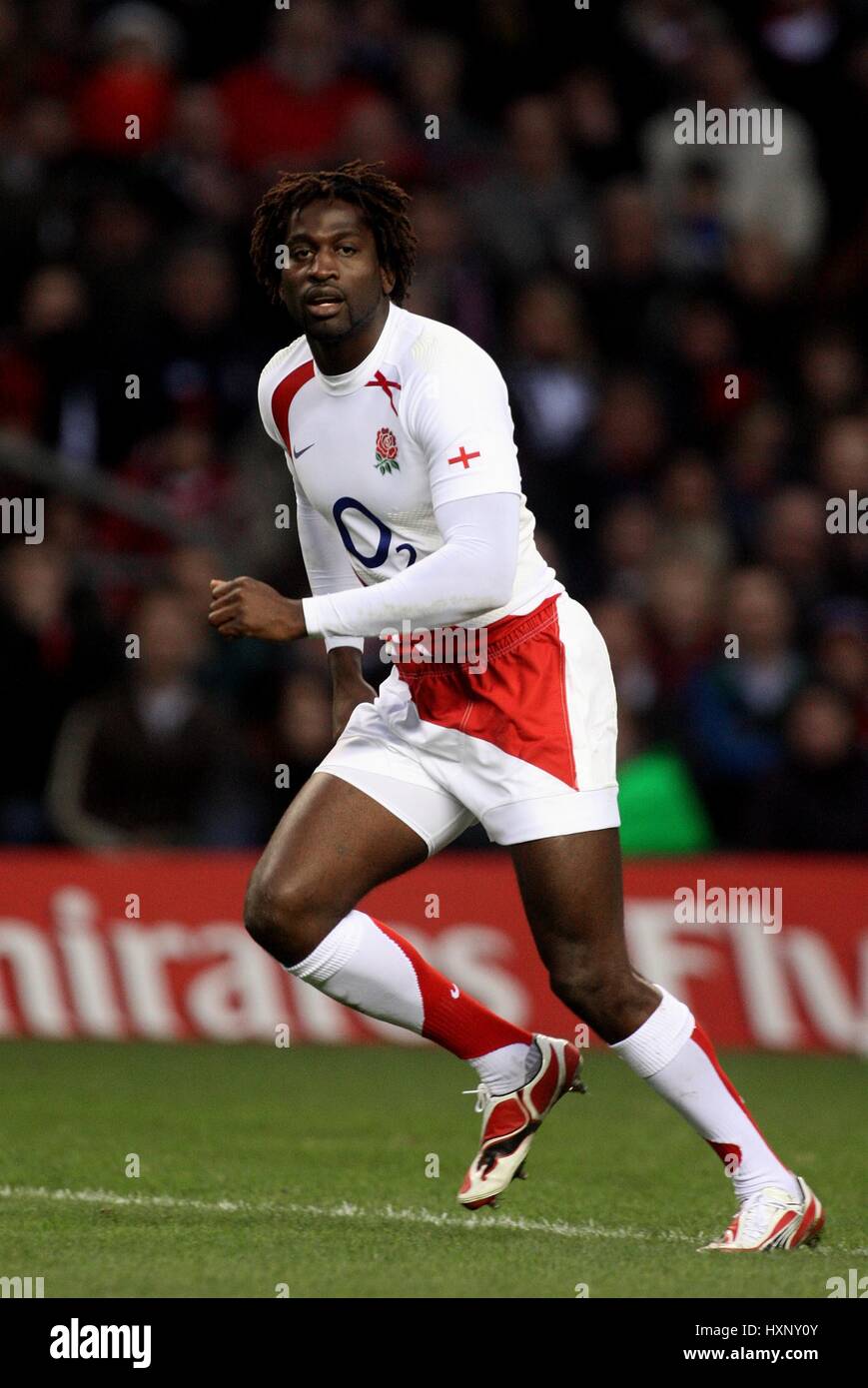 PAUL SACKEY ENGLAND & LONDON WASPS TWICKENHAM LONDON ENGLAND 2. Februar 2008 Stockfoto