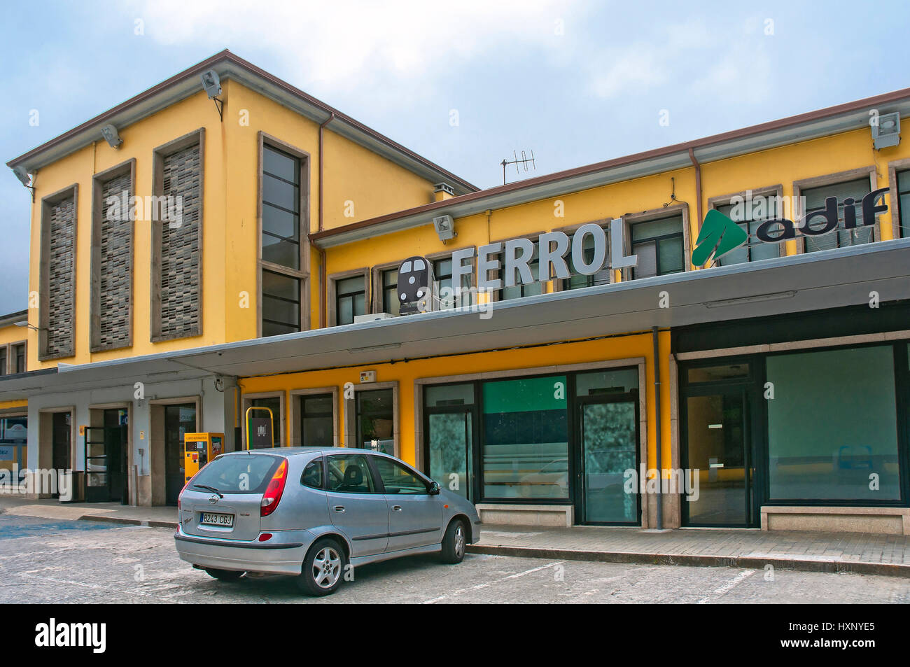 Railway Station, Ferrol, La Coruña Provinz, Region Galicien, Spanien, Europa Stockfoto