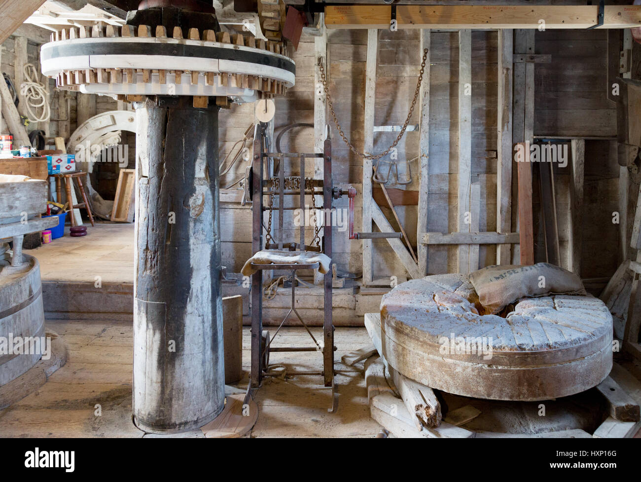 Wassermühle Innenleben, UK Stockfoto