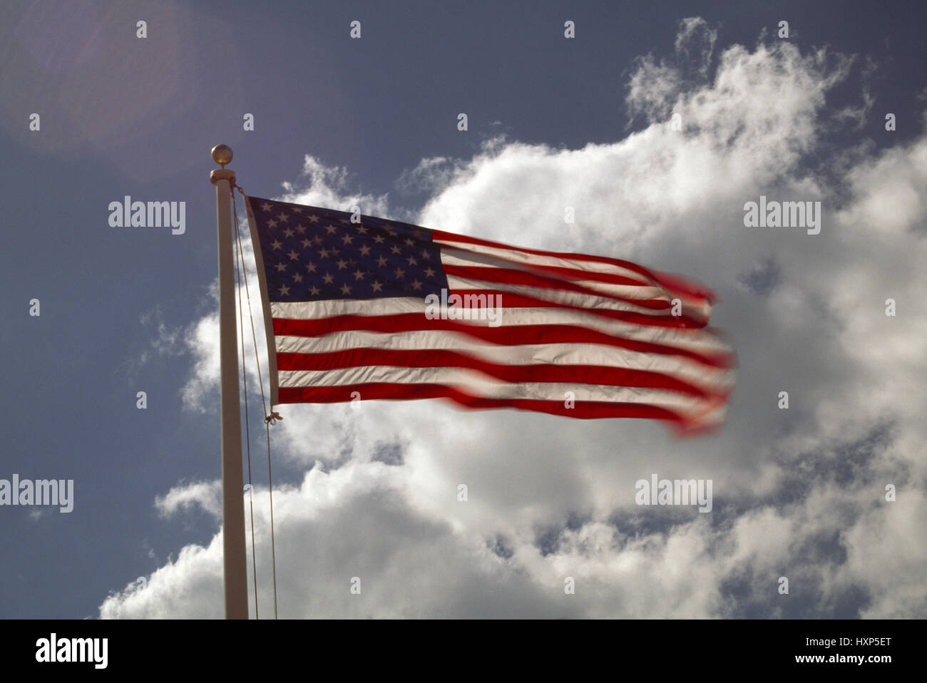 Die Flagge der Vereinigten Staaten von Amerika Stockfoto