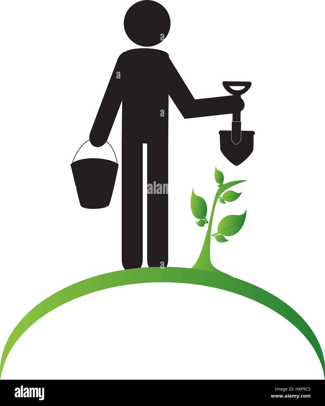 Gärtner Silhouette isoliert Symbol Alamy