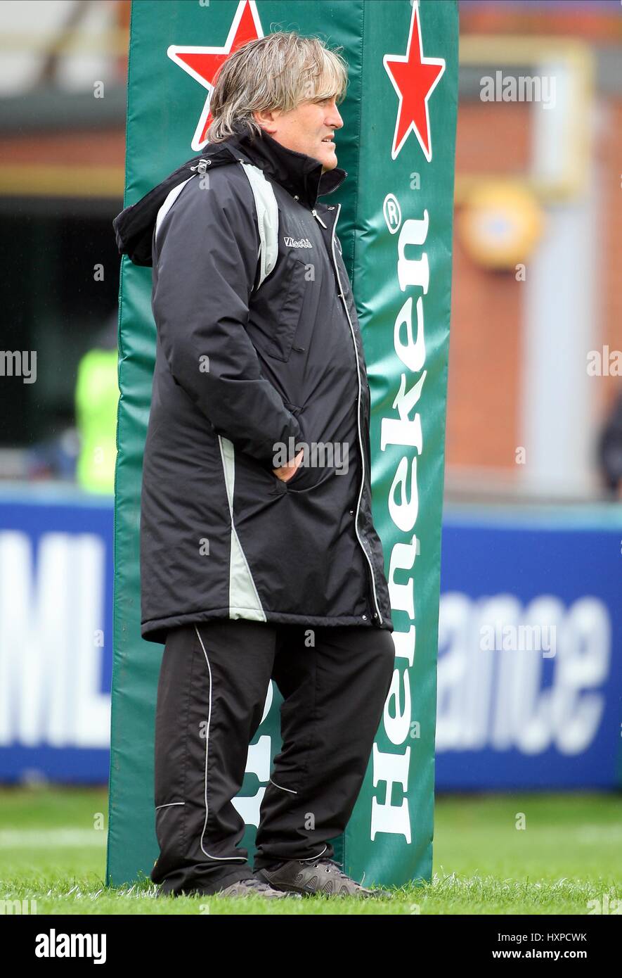 SCOTT JOHNSON Fischadler Direktor des COACHING WELFORD ROAD LEICESTER ENGLAND 11. Oktober 2009 Stockfoto