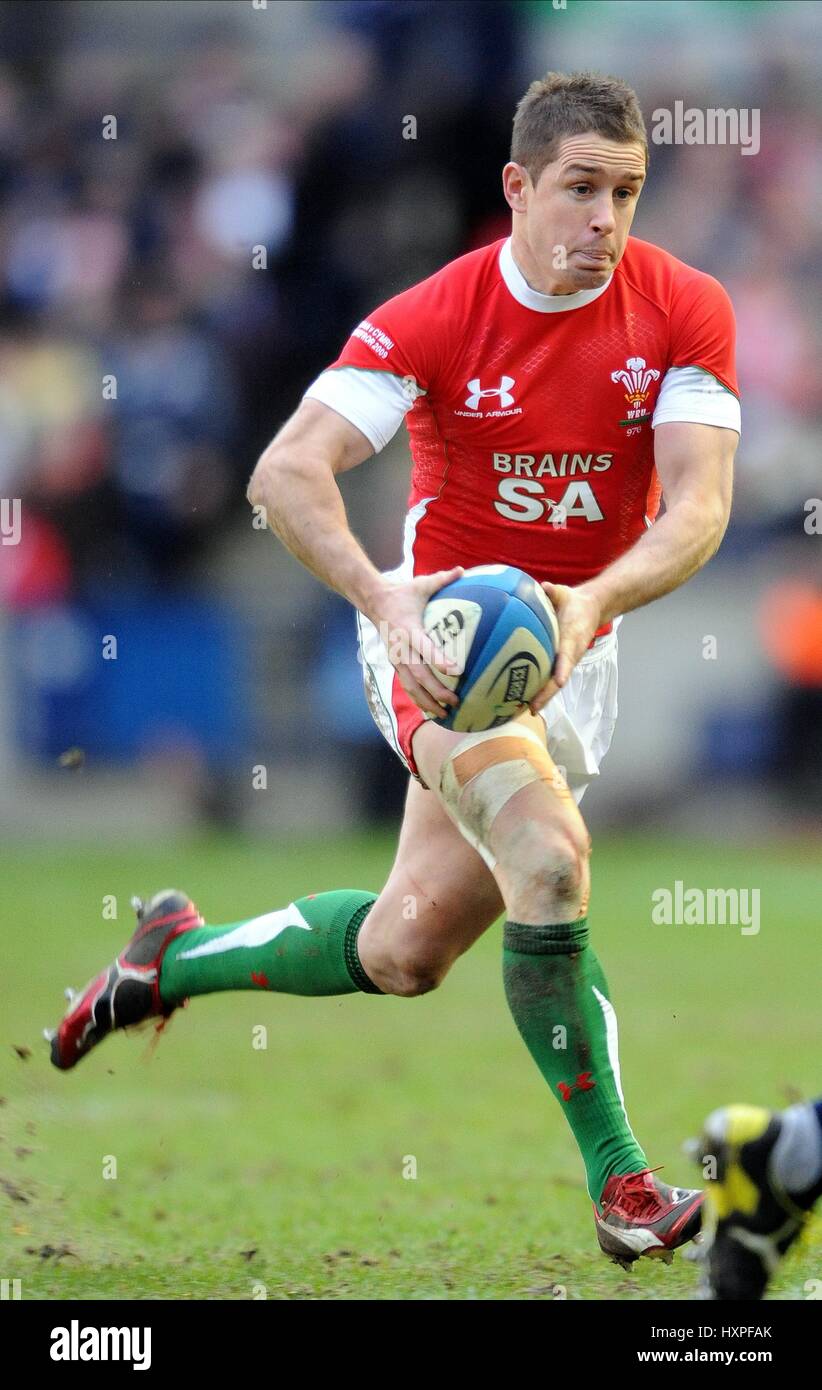 SHANE WILLIAMS WALES & Fischadler MURRAYFIELD Stadion EDINBURGH Schottland 8. Februar 2009 Stockfoto