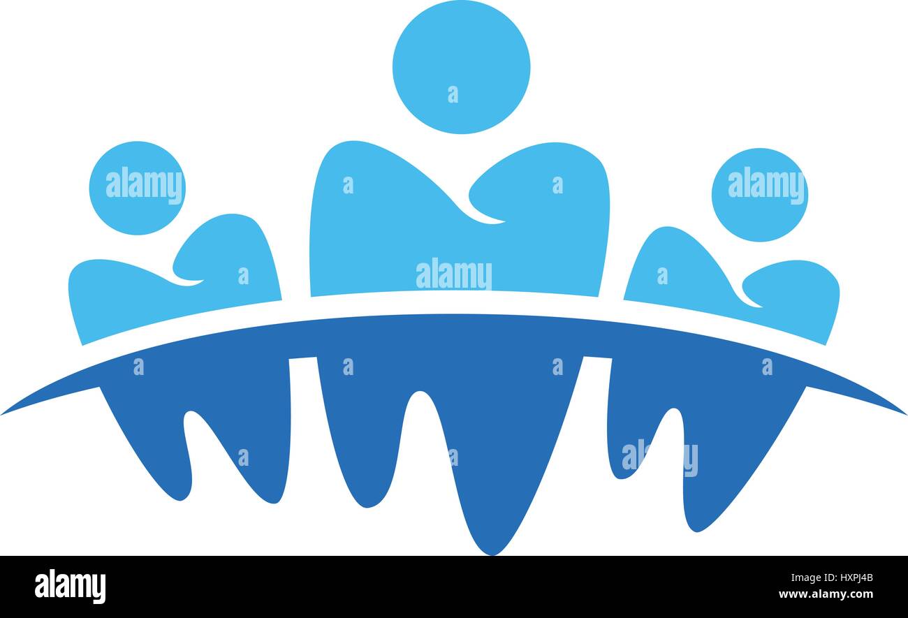 Zahnarzt-Community Symbol-Darstellung Stock Vektor