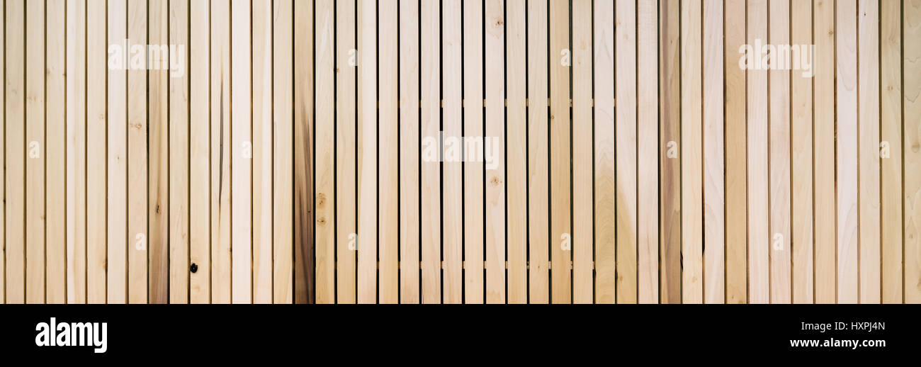 Holzlatten auf dem Boden oder an der Wand der vertikalen paralleles Muster, Hintergrund panel Textur, Bild horizontal Stockfoto