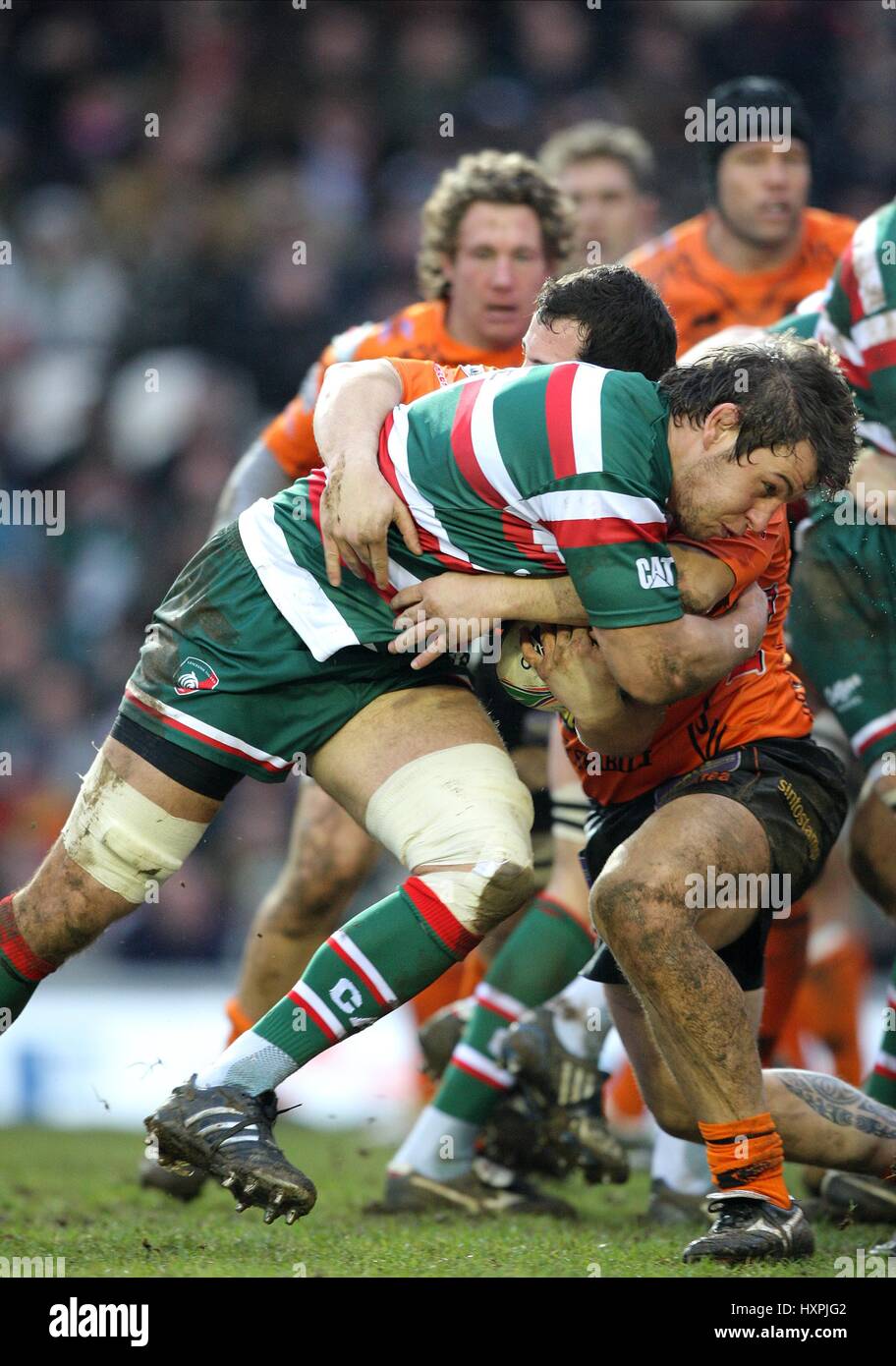 LOUIS DEACON LEICESTER TIGERS RU WELFORD ROAD LEICESTER ENGLAND 16. Januar 2010 Stockfoto