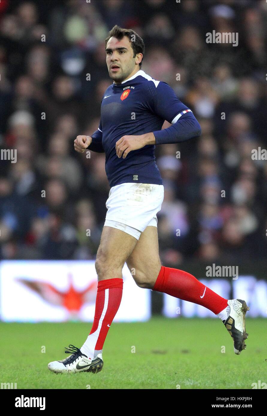 DAVID MARTY Frankreich & PERPIGNAN MURRAYFIELD EDINBURGH Schottland 7. Februar 2010 Stockfoto