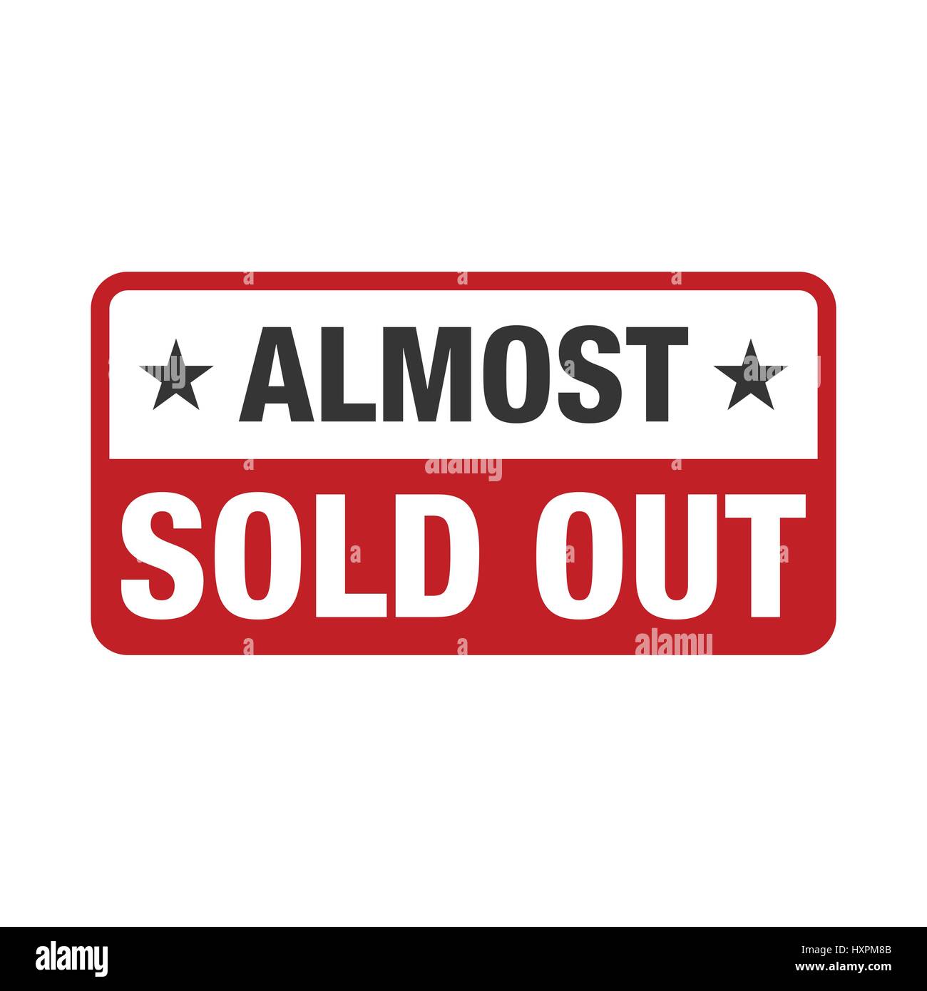 Ausverkauft, Designkonzept, Vektor-Illustration, Zeichen zu speichern Stock Vektor