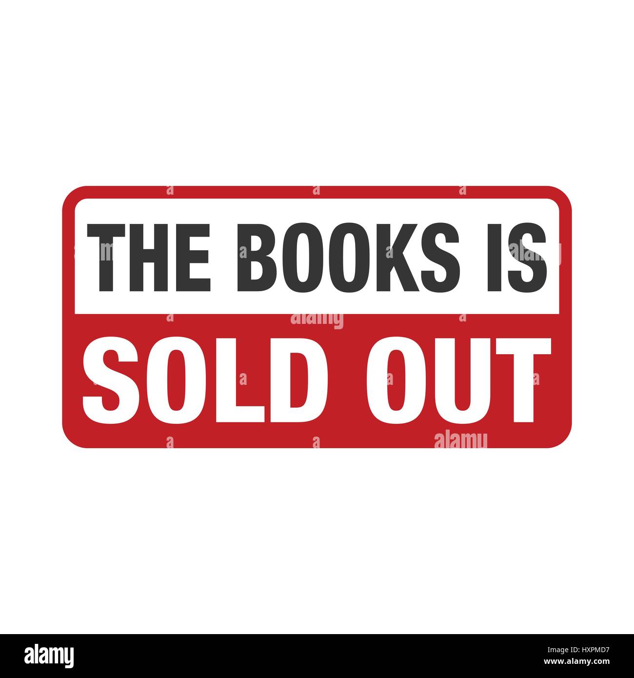 Ausverkauft, Designkonzept, Vektor-Illustration, Zeichen zu speichern Stock Vektor